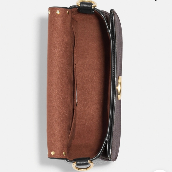 New Coach Morgan Saddle Bag In Colorblock Signature Canvas With Rivets - Picture 3 of 4